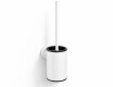 CLASSIC – Lage hangende wc-borstel / metalen houder, kunststof opzetstuk / matwit