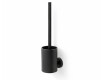 CLASSIC – Lage hangende toiletborstel / metalen houder, siliconen kop / matzwart