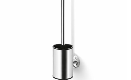 CLASSIC - Lage hangende toiletborstel / metalen houder, siliconen kop / chroom