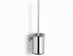 CLASSIC – Lage hangende wc-borstel / metalen houder, glazen opzetstuk / chroom