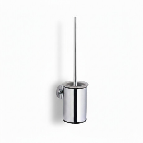 CLASSIC – Lage hangende wc-borstel / metalen houder, glazen opzetstuk / chroom #1