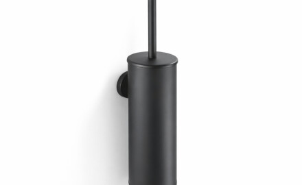 CLASSIC – Hoge hangende toiletborstel / metalen houder, kunststof inzetstuk / matzwart