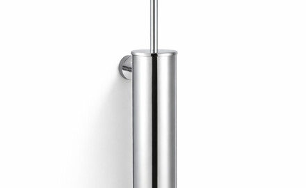 CLASSIC – Hoge hangende toiletborstel / metalen houder, kunststof inzetstuk / chroom