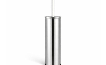 CLASSIC – Hoge, vrijstaande toiletborstel / metalen houder, kunststof inzetstuk / chroom