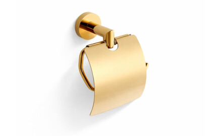 CLASSIC - Toiletrolhouder / met beschermkap / goudglans
