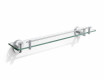 CLASSIC-Plank 60 voor onder de spiegel / chroom, helder glas