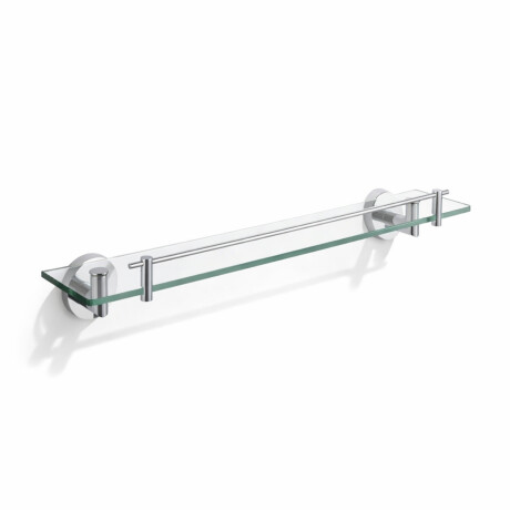 CLASSIC-Plank 60 voor onder de spiegel / chroom, helder glas #1