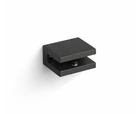 CLASSIC - Beugel/klem voor glazen planken 07.80160/50/40/30 - 2 stuks / matzwart