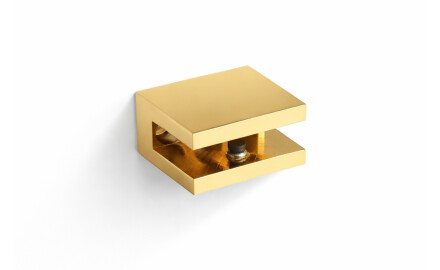CLASSIC - Beugel/klem voor glazen planken 07.80160/50/40/30 - 2 stuks / glanzend goud