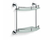 CLASSIC - Halfronde dubbele plank / chroom, mat glas