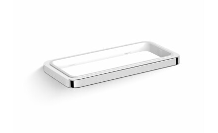 NEXT - Dubbele wandbevestiging, voor op het werkblad / * glas apart te bestellen / chroom