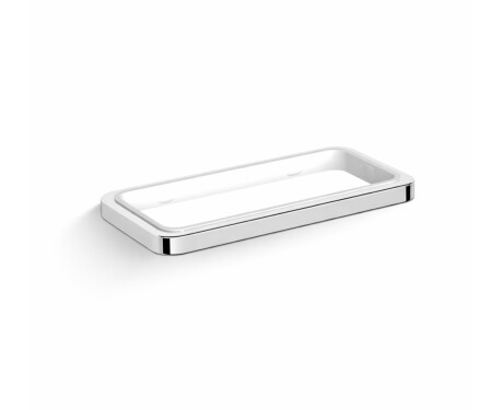 NEXT - Dubbele wandbevestiging, voor op het werkblad / * glas apart te bestellen / chroom