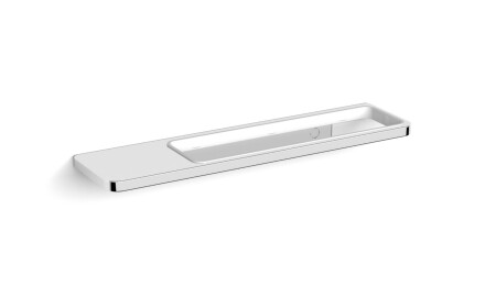 NEXT - Drievoudige houder met plank / * glas apart te bestellen / chroom