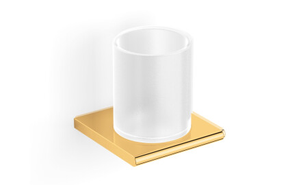 MILANO - Handgreep met beker / glanzend goud, mat glas