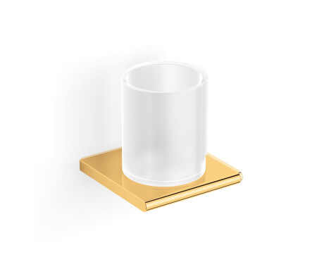 MILANO - Handgreep met beker / glanzend goud, mat glas