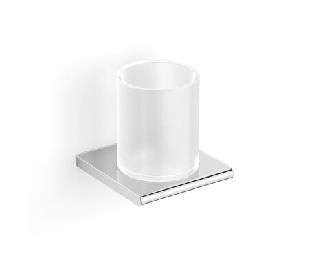 MILANO - Handgreep met beker / chroom, mat glas