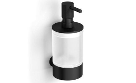 MEGAN - Dispenser voor vloeibare zeep / matzwart, matglas