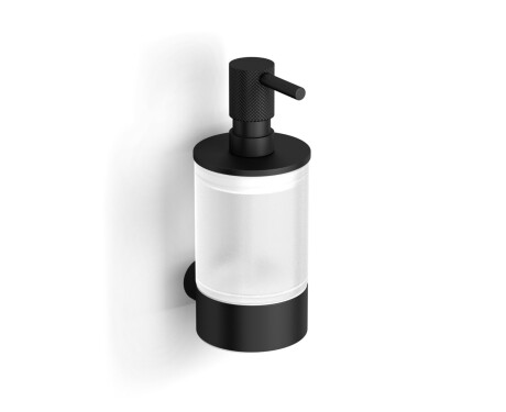 MEGAN - Dispenser voor vloeibare zeep / matzwart, matglas