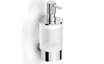 MEGAN - Dispenser voor vloeibare zeep / chroom, mat glas