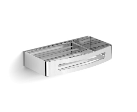 Mand 22x12x4 / Lift & Clean™-bevestiging / gepolijst staal