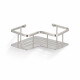 Mand - hoekplank 20x20x7 / geborsteld staal #1