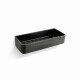 Mand 29x12x5,5 met trekkoord / matzwart / zwarte kunststof binnenbak #1