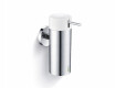 Vloeibare zeepdispenser 0,15 l / gepolijst staal / witte pomp + gepolijst staal