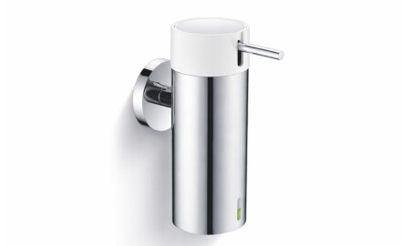 Vloeibare zeepdispenser 0,15 l / gepolijst staal / witte pomp + gepolijst staal