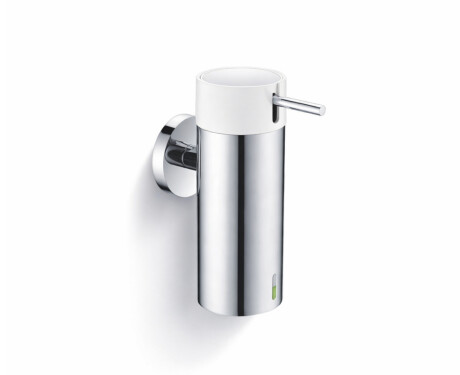 Vloeibare zeepdispenser 0,15 l / gepolijst staal / witte pomp + gepolijst staal