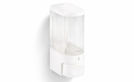 Vloeibare zeepdispenser 0,25 l / ABS, wit glanzend