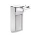 Dispenser voor desinfectievloeistof 1,0 l met elleboogknop / mat aluminium #1