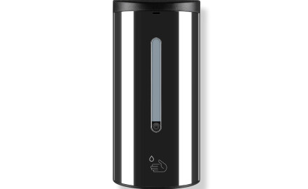 Automatische, contactloze dispenser voor vloeibare zeep/desinfectiegel, 0,7 l / glanzend zwart