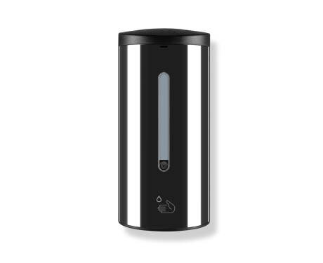 Automatische, contactloze dispenser voor vloeibare zeep/desinfectiegel, 0,7 l / glanzend zwart