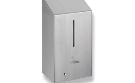 Automatische, contactloze vloeibare zeepdispenser 1,0 l, serie R1 / geborsteld roestvrij staal