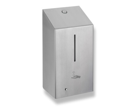 Automatische, contactloze vloeibare zeepdispenser 1,0 l, serie R1 / geborsteld roestvrij staal