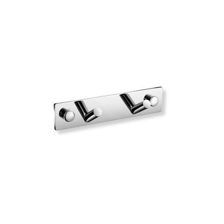 Lijst - 2 schuine handdoekhaken / chroom #1