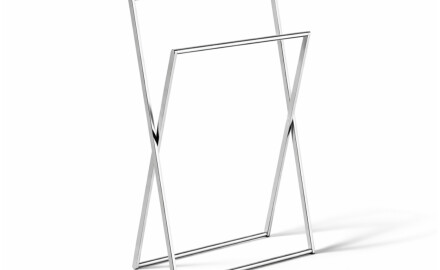 Dubbele handdoekhouder / opvouwbaar / verchroomd