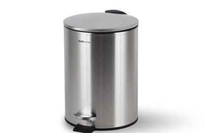 BUDGET ronde pedaalbak 3 L, soft close / roestvrij staal, satijnafwerking