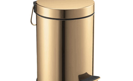 STANDARD ronde pedaalemmer 5 L, soft close / goudglans