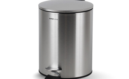 BUDGET ronde pedaalbak 5 L, soft close / roestvrij staal, satijnglans