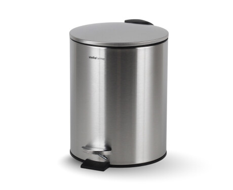 BUDGET ronde pedaalbak 5 L, soft close / roestvrij staal, satijnglans