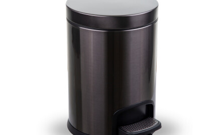 PREMIUM ronde pedaalemmer 5 L, soft close / metallic grafiet