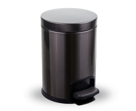PREMIUM ronde pedaalemmer 5 L, soft close / metallic grafiet
