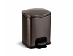 PREMIUM rechthoekige pedaalemmer 5 L, soft close / metallic grafiet
