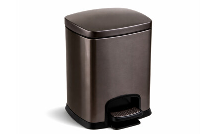 PREMIUM rechthoekige pedaalemmer 5 L, soft close / metallic grafiet