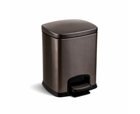 PREMIUM rechthoekige pedaalemmer 5 L, soft close / metallic grafiet