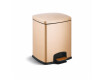 PREMIUM rechthoekige pedaalemmer 5 L, soft close / champagne