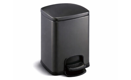 PREMIUM rechthoekige pedaalemmer 5 L, soft close / matzwart