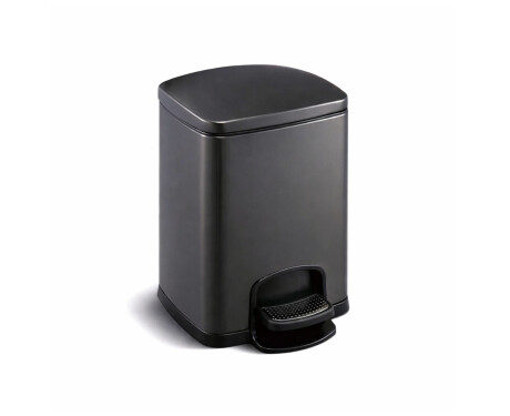 PREMIUM rechthoekige pedaalemmer 5 L, soft close / matzwart