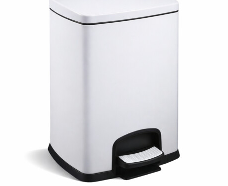 PREMIUM rechthoekige pedaalemmer 20 L, soft close / wit